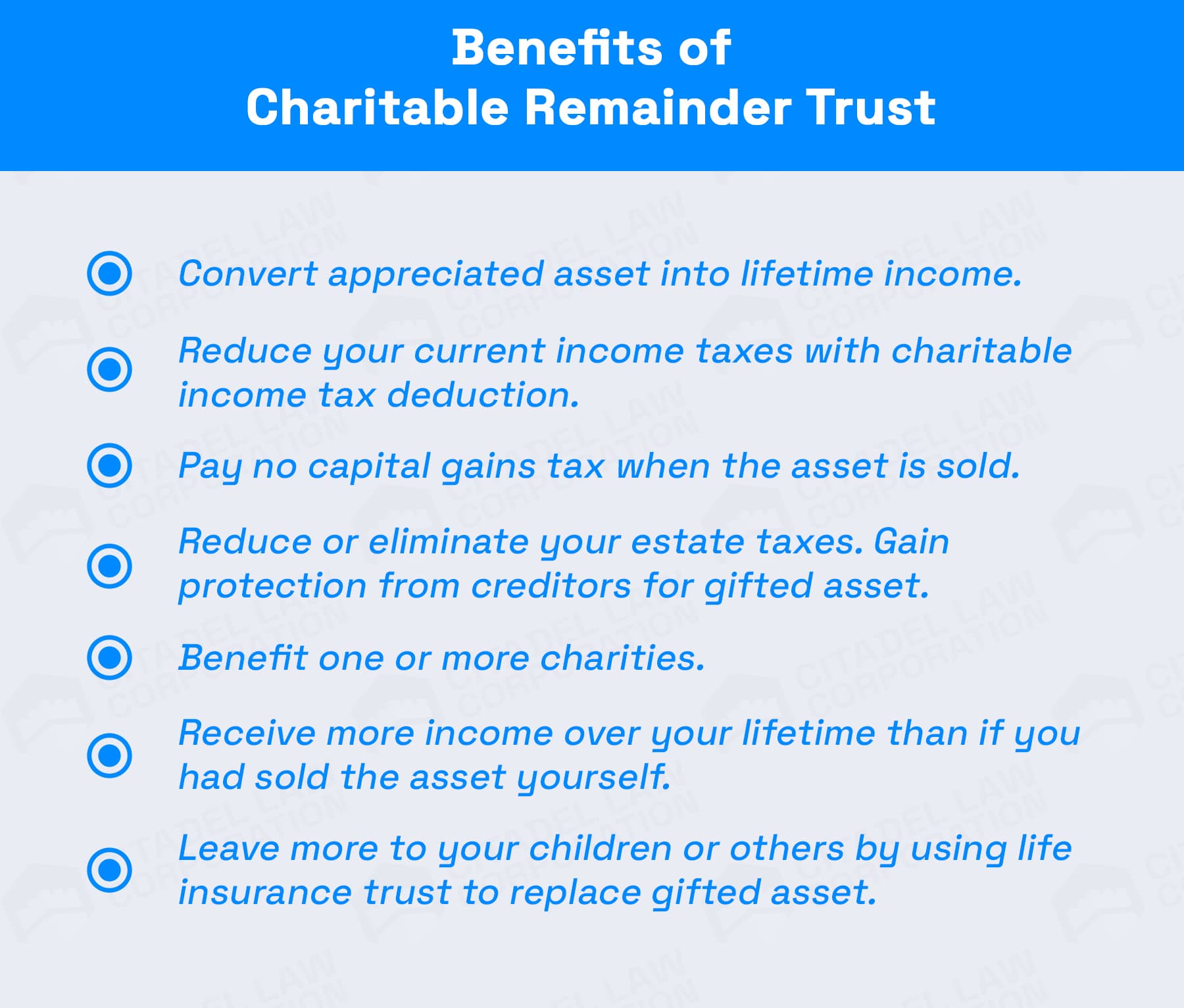 Benefits of Charitable Reminder Trust